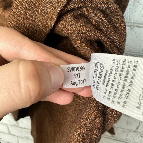 Smartwool Sweater Cascade Valley Tunic Asymmetrical Turtle Neck Wool Brown S - Picture 10 of 11